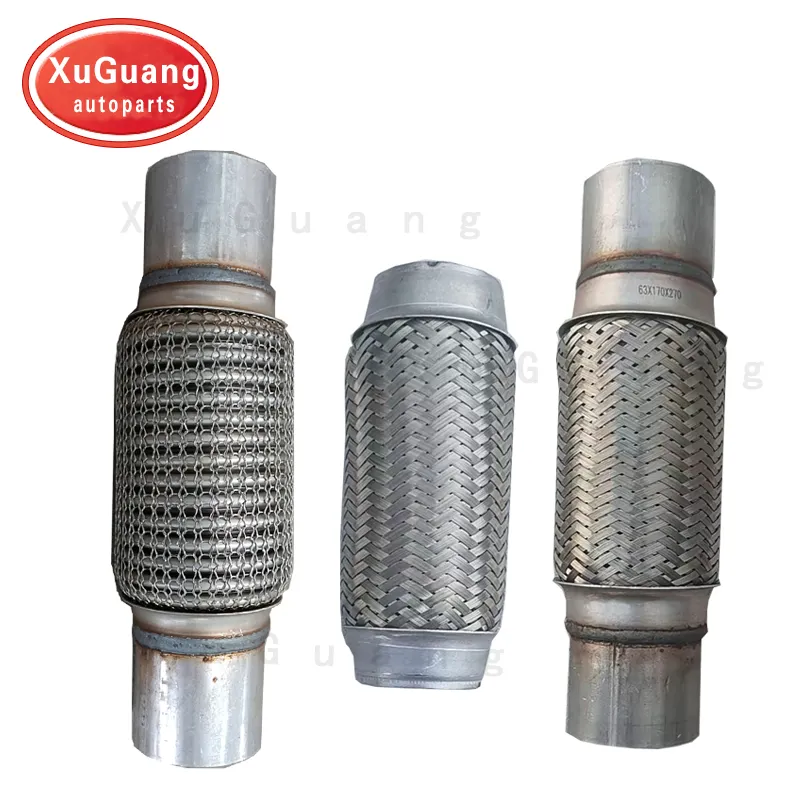 Soldadura en tubo flexible de escape flexible Tubo flexible de escape automático universal de acero inoxidable Tubo flexible con malla trenzada exterior