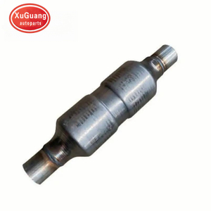 Convertidor catalítico redondo universal de acero inoxidable con orificio para sensor 114*550