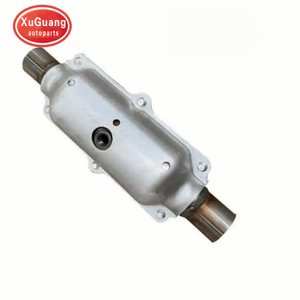 Convertidor catalítico redondo universal de acero inoxidable con protección térmica y tubo de extensión