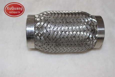 Tubo flexible de escape de automóvil con trenza exterior interior de enclavamiento